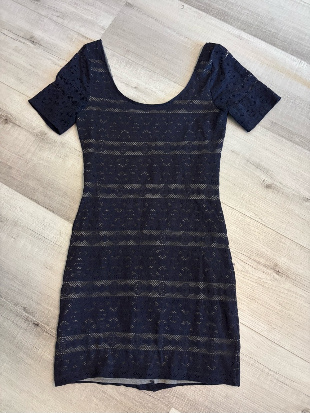 Abercrombie & Fitch Navy Lace Bodycon Dress NWT Medium